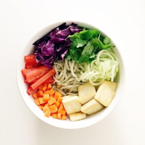 Rainbow Veggie Noodle Bowl