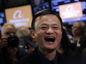 Alibaba's IPO debut roars, shares soar over 35%
